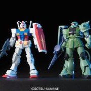 HGUC 1/144 	机动战士高达 	RX-78-2 高达 ＆ MS-06F 扎古II ＆ FF-X7 核心战机