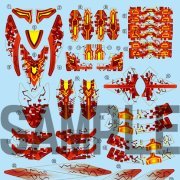 ダン铁球戦机 LBXステッカー16 LBXミゼルオー雷吉翁用