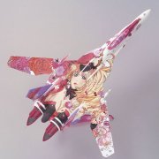 超时空要塞F(Frontier) 1/100 VF-25F Messiah Valkyrie ファイターモード シェリルマーKINGVer.