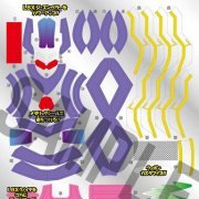 ダン铁球戦机 LBXステッカー(4) LBXジ・エンペラー＆LBXクノイチ用