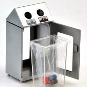 1/12スケール 鉄道小物系列 EK-05 駅のゴミ箱（ステンレスタイプ）