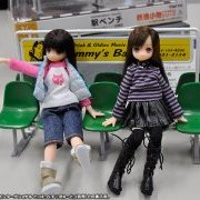 1/12スケール 鉄道小物系列 EK-02 駅ベンチ（みどり色）