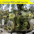 1/35 WW.II 美军 M2A1 105mm榴弹炮＆牵引车M2A2＆炮兵