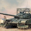 编号：09609 1/35 装甲车辆系列 俄罗斯 T-72B1坦克 带KMT-6扫雷犁及栅栏