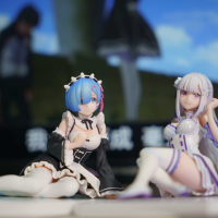 MH掌中手办雷姆和爱蜜莉雅