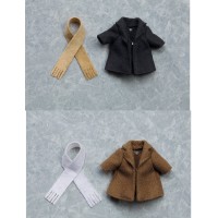 粘土娃 大衣与围巾（黑色／米色）