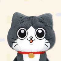 转生成猫的大叔动画 小潘 可发声毛绒玩偶