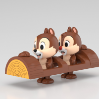 乐Pla Tokotoko No.DP-12 迪士尼角色 奇奇和蒂蒂