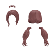 30MS 选装发型配件12  款式共4种 双马尾9[棕色5] ​​​