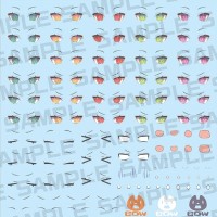 女神装置 M.S.G PUNI★MOFU 狼 眼睛水贴套装