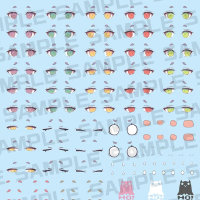 女神装置 M.S.G PUNI★MOFU 鸮 眼睛水贴套装