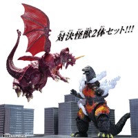 哥斯拉超可动模型 红莲哥斯拉VS戴斯特洛伊亚 对决套装