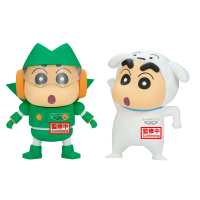 蜡笔小新 变装小新珍藏人偶～钢弹勇士小新与小白小新～（待检资料）