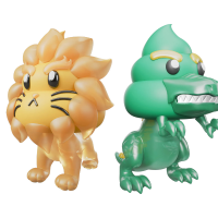 黏土模型套件 动物便便套装2 暴龙与狮子