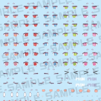 女神装置 PUNI★MOFU 雪兔 眼睛水贴套装