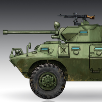 编号：07442 1/72 装甲车辆系列 美国LAV-150型轮式装甲车90mm炮