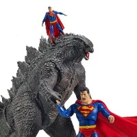 麦克法兰玩具 《正义联盟大战哥斯拉大战金刚》超人大战哥斯拉 二人组