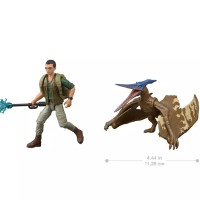 侏罗纪世界哈蒙德系列可动人偶与恐龙（亨利·卢米斯博士与幼年翼龙）