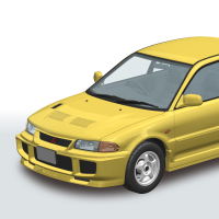 乐Pla 卡扣组合型套件 No.04-DY CE9A 三菱蓝瑟 GSR EvolutionIII 1995款 蒲公英黄