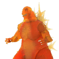 东宝终极系列 橙色透明燃烧版 哥斯拉-1.0