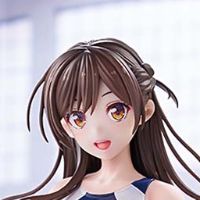 租借女友 水原千鹤 水色线条竞技泳装