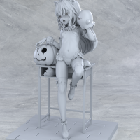 画师饭盒发了新的灰模图