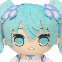 初音未来 圆滚滚大毛绒玩偶 粉蝶花