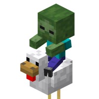 我的世界 鸡骑士组合毛绒玩偶