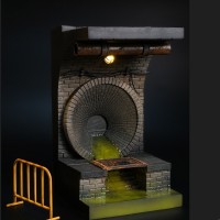 模块系列 S006 美漫下水道场景 灰褐色