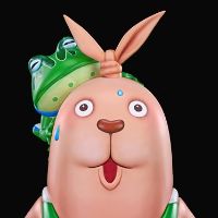 娱乐时间系列 逃亡兔 搪胶摆件 普京