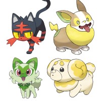 宝可梦 带挂链的脸部毛绒玩偶～火斑喵·来电汪·新叶喵·狗仔包～