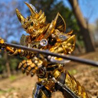 在阳光下金光闪闪的真骨雕