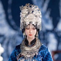 56个民族之 苗族 红色/蓝色