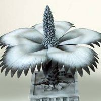 大怪兽系列 奥特Q编 巨大植物 究兰（黑白色版）