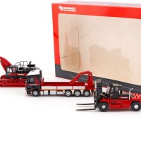 梅赛德斯-奔驰卡车+现代挖掘机+现代叉车 3辆套装；Mammoet410106