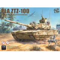 BN001 中国 PLA ZTZ-100 100式主战坦克 免胶预分色 预涂装数码迷彩