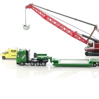 1834 MAN 8×6大件运输牵引车+利勃海尔缆挖掘机+护送车辆