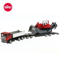 1854 斯堪尼亚6×4自卸卡车+全挂拖车+利勃海尔784推土机