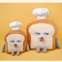 神秘面包小子 厨师帽 毛绒公仔