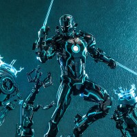 MMS672D50 《钢铁侠2》钢铁侠（创战光速蓝）连拆甲台珍藏套装（特别版）