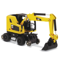 HO比例 85612 卡特彼勒CAT M323F公铁两用轮式挖掘机；安全黄