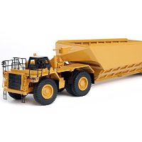 Cat776矿山牵引卡车+巨型底部倾卸拖车；黄铜