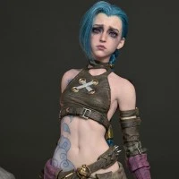 JND Studios 英雄联盟：双城之战 金克丝 1:3 雕像