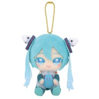 高达45周年 × 初音未来 Q版坐姿毛绒玩偶 初音未来×00高达