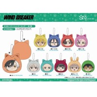 防风铃 猫头套团子毛绒挂件