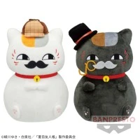 夏目友人帐 猫咪老师和黑猫 侦探大毛绒玩偶
