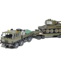 87183 太脱拉815 6×6 TP牵引卡车+P-50拖车+T-34/85中型坦克；捷克vz.53cs
