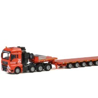 72-2062 MAN TGX XXL 8X4牵引卡车+6轴低装载半挂拖车；德国Hüffermann