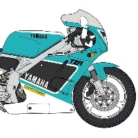 雅马哈 TZR250 (3MA) 后期型 (1990) "Light Cyan Solid 1"