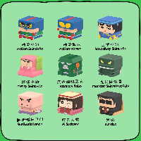蜡笔小新POP CUBE-3系列手办